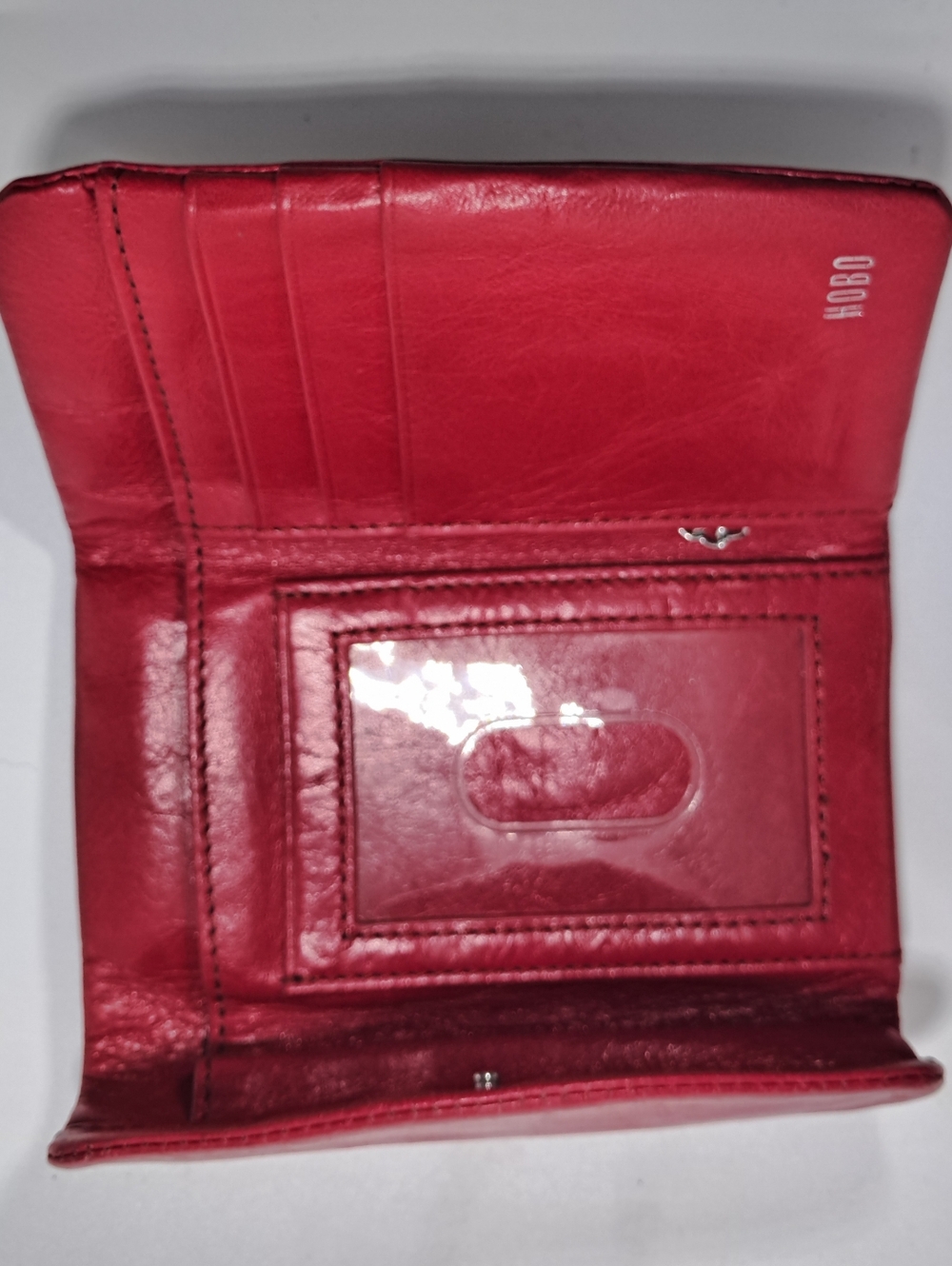 HOBO Red Leather Flap Wallet - Picture 5 of 8